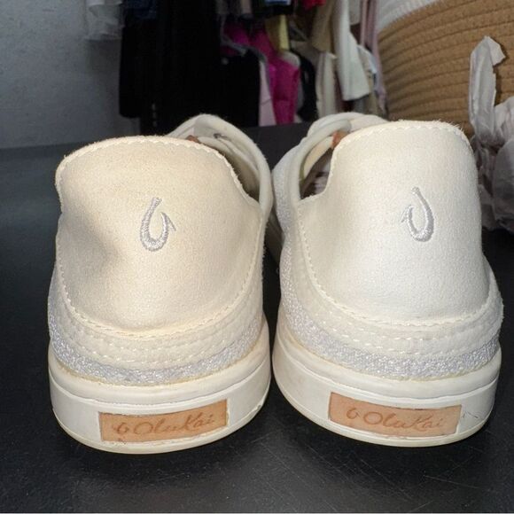 Olukai Pehuea White Slip-On Sneakers Women’s 6.5- excellent condition! - Picture 2 of 8